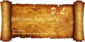 Dániel Lázár névjegykártya